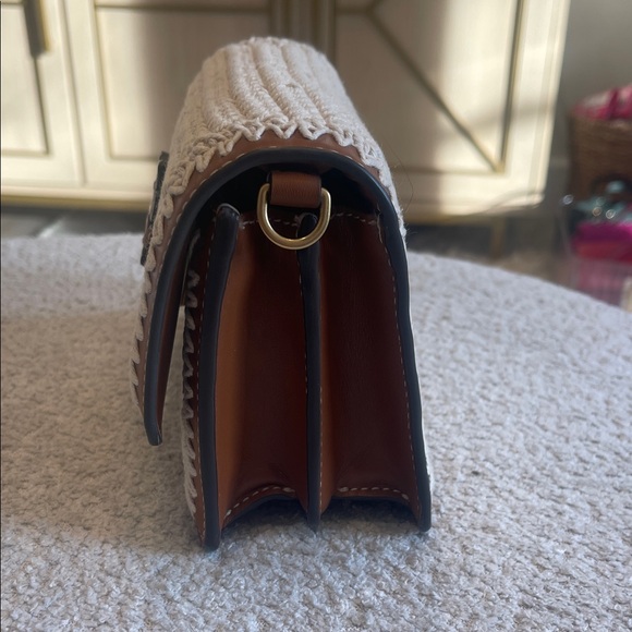 Tory Burch Tan and Brown Crochet Crossbody - Picture 3 of 9